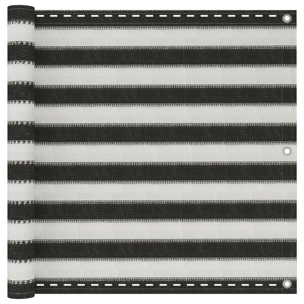 vidaXL Balkon-Sichtschutz HDPE 90x300 cm Anthrazit und Wei&szlig;