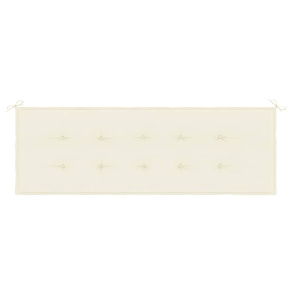 vidaXL Gartenbank-Auflage Creme 150x50x4 cm Oxford-Gewebe