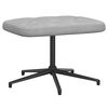 vidaXL Relaxsessel mit Hocker Hellgrau Stoff