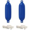vidaXL Bootsfender 2 stk. &Oslash; 16 x 58 cm Blau PVC