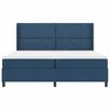 vidaXL LED Boxspringbett mit Matratze Blau 200 x 200 cm Stoff