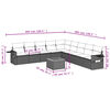 vidaXL 10-tlg. Garten-Sofagarnitur mit Kissen Beige Poly Rattan