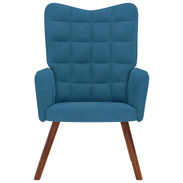 vidaXL Relaxsessel Blau Samt