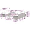 vidaXL Gartensofa-set mit Kissen 10 pcs Schwarz Poly Rattan
