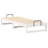 vidaXL Bettrahmen Wei&szlig; 80 x 210 cm Massives Kiefernholz
