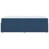 vidaXL Bettrahmen mit Matratze Blau 100 x 200 cm Stoff