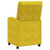 vidaXL Esszimmerst&uuml;hle mit Rollen 2 pcs Gelb 58 x 67 x 97 cm Samt