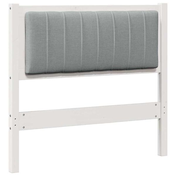 vidaXL Gepolstertes Kopfteil Wei&szlig; 90 cm Massives Kiefernholz
