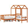 vidaXL Tagesbett Set Wachsbraun 90 x 200 cm Massives Kiefernholz