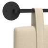 vidaXL H&auml;ngevorderseite Wandmontiert Uni Creme 190 x 55 x 5 cm Stoff