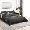 vidaXL Bettw&auml;sche-Set Schwarz 260x220 cm Baumwolle