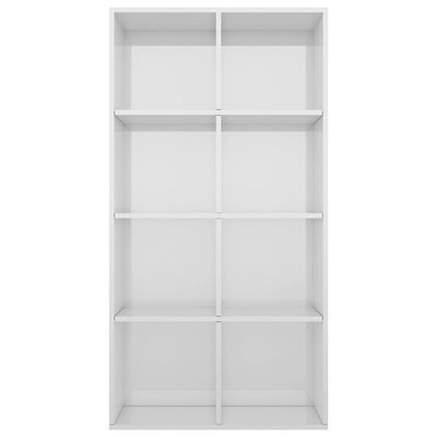 vidaXL Bücherregal/Sideboard Hochglanz-Weiß 66×30×130 cm Holzwerkstoff
