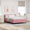 vidaXL Boxspringbett mit Matratze mit Kopfteil Rosa 200 x 140 cm Samt