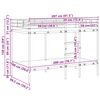 vidaXL Etagenbett ohne Matratze Schwarz 100x200 cm Stahl