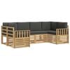 vidaXL Outdoor-Sofagarnitur 5 Stk. Wei&szlig; und Anthrazit Polyester