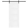 vidaXL Schiebet&uuml;r Wei&szlig; und Schwarz 93 x 232 cm