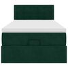 vidaXL Ottoman-Bett mit Matratze & LEDs Dunkelgr&uuml;n 100x200 cm Samt