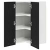 vidaXL H&auml;ngeschrank Schwarze Eiche und Wei&szlig; 57 x 57 x 80 cm