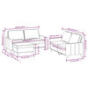 vidaXL 3-tlg. Sofagarnitur mit Kissen Taupe Stoff