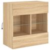 vidaXL TV-Wandschrank mit LED-Leuchten Sonoma-Eiche 58,5x30x60,5 cm