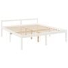 vidaXL Seniorenbett mit Kopfteil 200x200 cm Wei&szlig; Massivholz