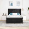 vidaXL LED Boxspringbett mit Matratze Schwarz 140 x 200 cm Stoff