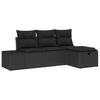 vidaXL Sofa Set mit Kissen 4 pcs Poly-Rattan