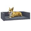vidaXL Kofferraum-Hundebett Grau 110x70 cm Leinenoptik