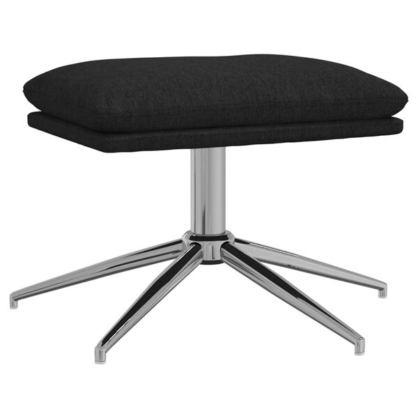 vidaXL Fu&szlig;hocker Schwarz 60x60x35 cm Stoff