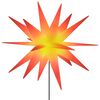 vidaXL LED-Weihnachtssterne 3 Stk. mit Erdspie&szlig;en Faltbar Rot 35 cm