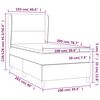 vidaXL Boxspringbett mit Matratze & LED Taupe 100x200 cm Stoff