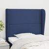 vidaXL Kopfteil mit Ohren Blau 103x23x118/128 cm Stoff