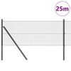 vidaXL Zaunpfosten Grau 25 x 0,6 m (12 x 12 mm Maschen) Stahl und PVC