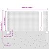 vidaXL Zaun mit Pfosten Grau 0,6 x 50 m Stahl und PVC