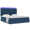 vidaXL Bett mit Stauraum und LED mit LED Blau 160 x 200 cm Polyester