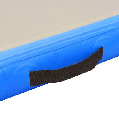 vidaXL Aufblasbare Gymnastikmatte mit Pumpe 400×100×10 cm PVC Blau
