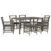 vidaXL Outdoor-Essgruppe 7 stk. Grau Poly-Rattan