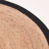 LABEL51 Teppich Jute Rund 150 cm Schwarz