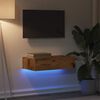 vidaXL TV-Schrank mit LED-Leuchten Altholz-Optik 60x35x15,5 cm