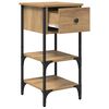 vidaXL Nachttisch Braun 33,5 x 36 x 70 cm Massives upgecyceltes Holz