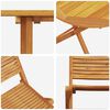 vidaXL Klapp Bistro Set 3 pcs Braun Massivholz Akazie