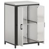 vidaXL K&uuml;chenaufbewahrung mit Regal Silber 60 x 50 x 92 cm Stahl