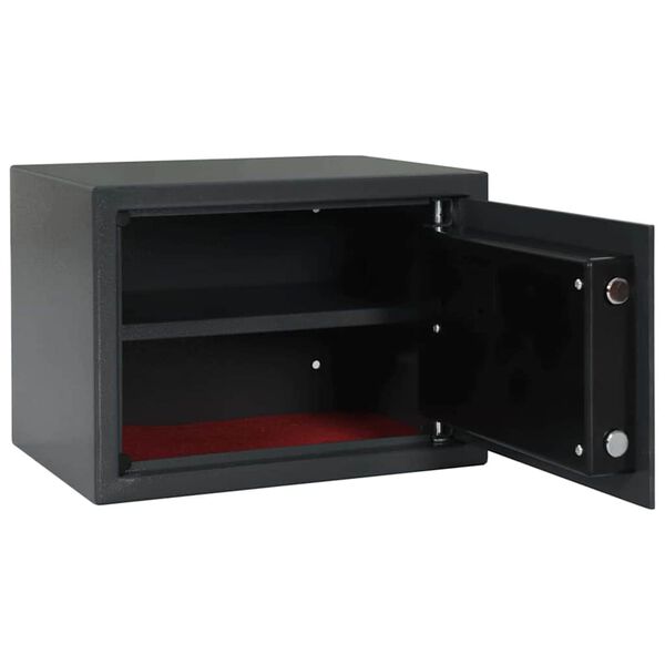 vidaXL Digitaler Safe mit Schloss Dunkelgrau 35 x 25 x 25 cm Stahl