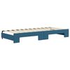 vidaXL Tagesbett Ausziehbar mit Schubladen Blau 80x200 cm Samt