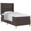 vidaXL Boxspringbett mit Matratze Dunkelbraun 100 x 200 cm Stoff
