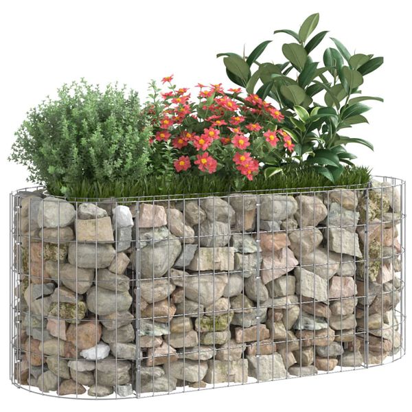 vidaXL Gabionen-Hochbeet Verzinktes Eisen 120x50x50 cm