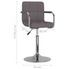 vidaXL Esszimmerstuhl Taupe Stoff