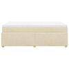 vidaXL Boxspringbett mit Matratze Creme 120x190 cm Stoff