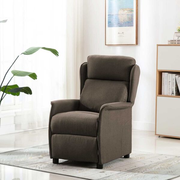 vidaXL Massagesessel mit Kissen Taupe 93,5 x 67,5 x 101,5 cm Stoff