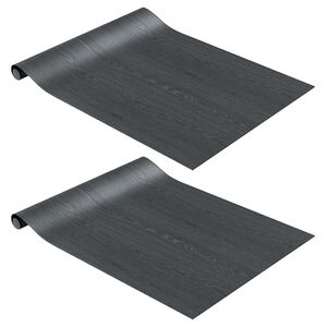 vidaXL M&ouml;belfolien 2 Stk. Selbstklebend Holz-Optik 500x90 cm PVC